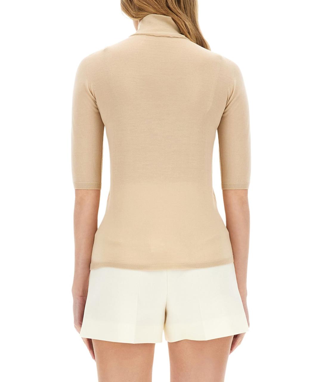 MAX MARA Бежевая шерстяная блузы, фото 4