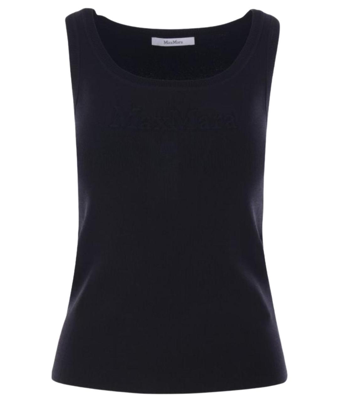 MAX MARA Черная вискозная майка, фото 1