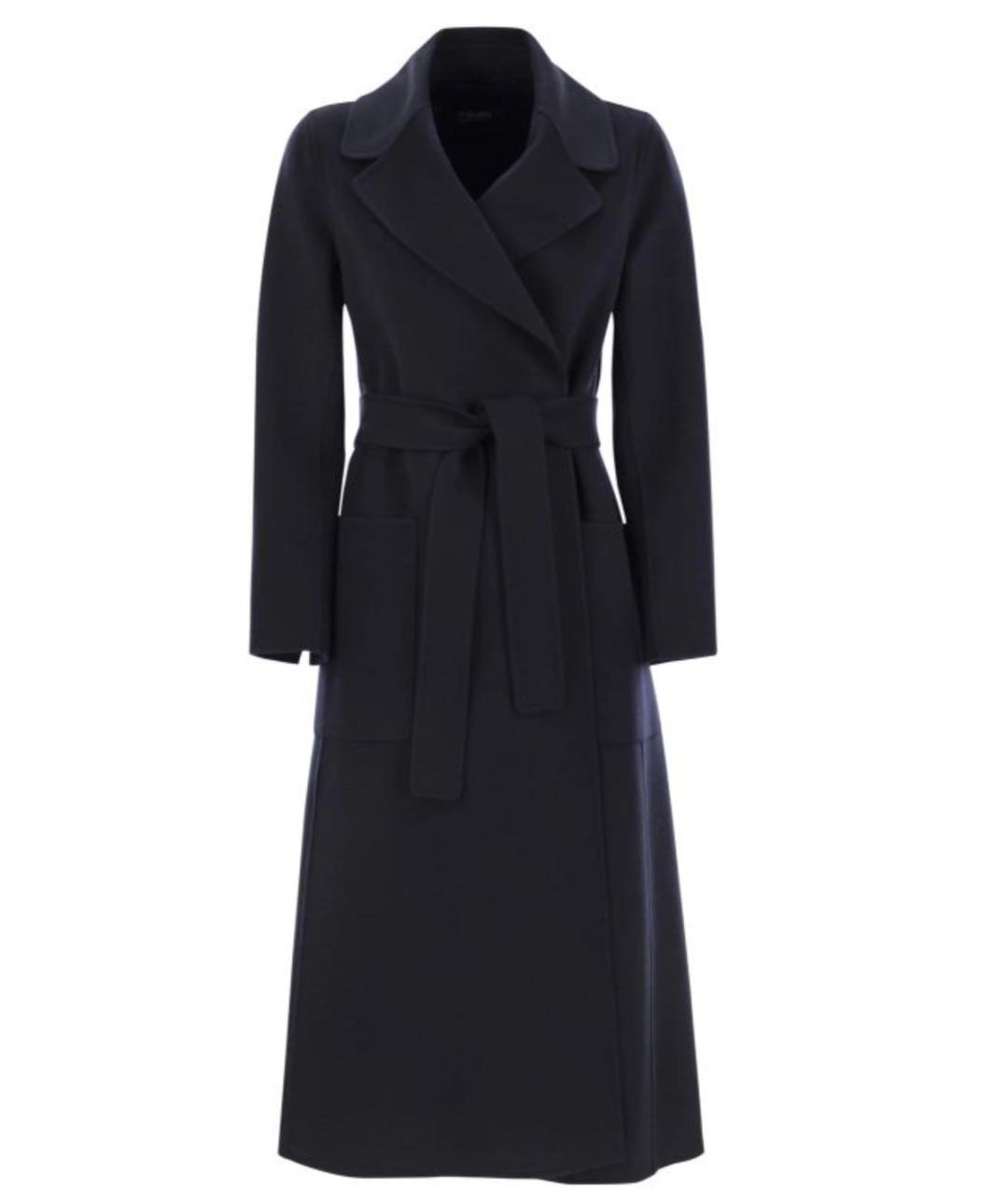 'S MAX MARA Синий шерстяной тренч/плащ, фото 1