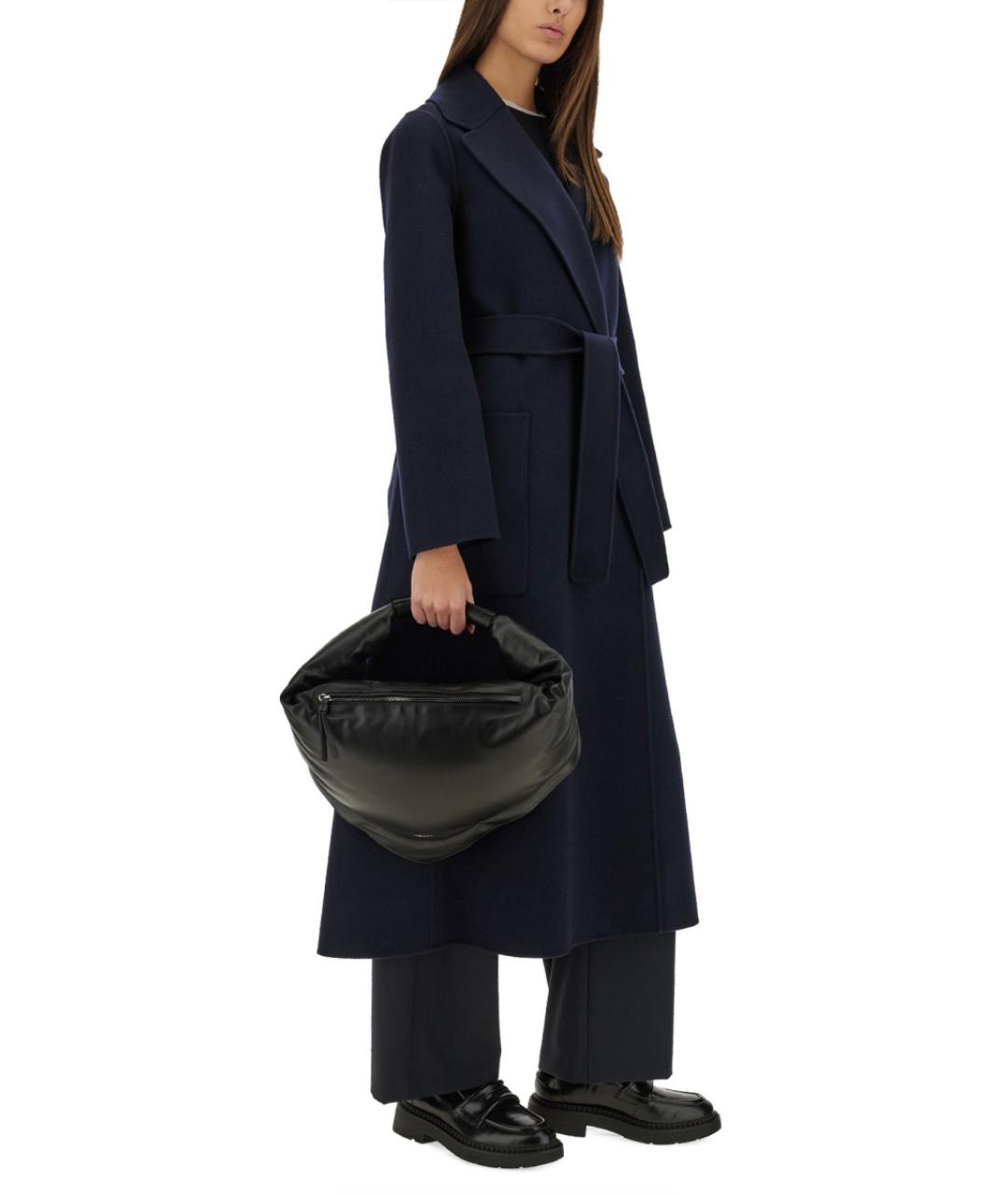 'S MAX MARA Синий шерстяной тренч/плащ, фото 3