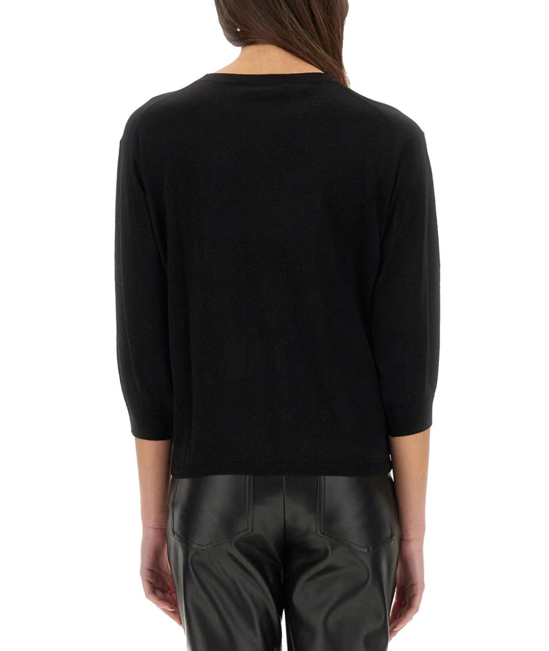 'S MAX MARA Черный шерстяной джемпер / свитер, фото 3