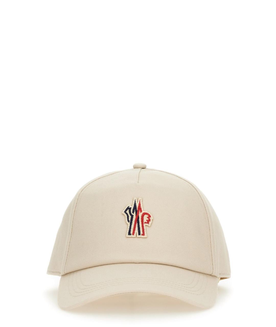 MONCLER GRENOBLE Бежевая хлопковая кепка, фото 1
