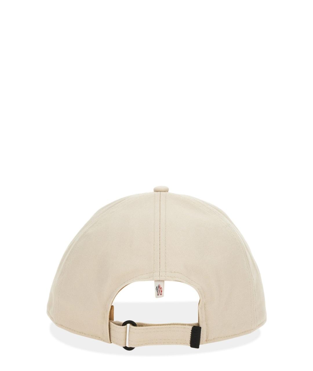 MONCLER GRENOBLE Бежевая хлопковая кепка, фото 3