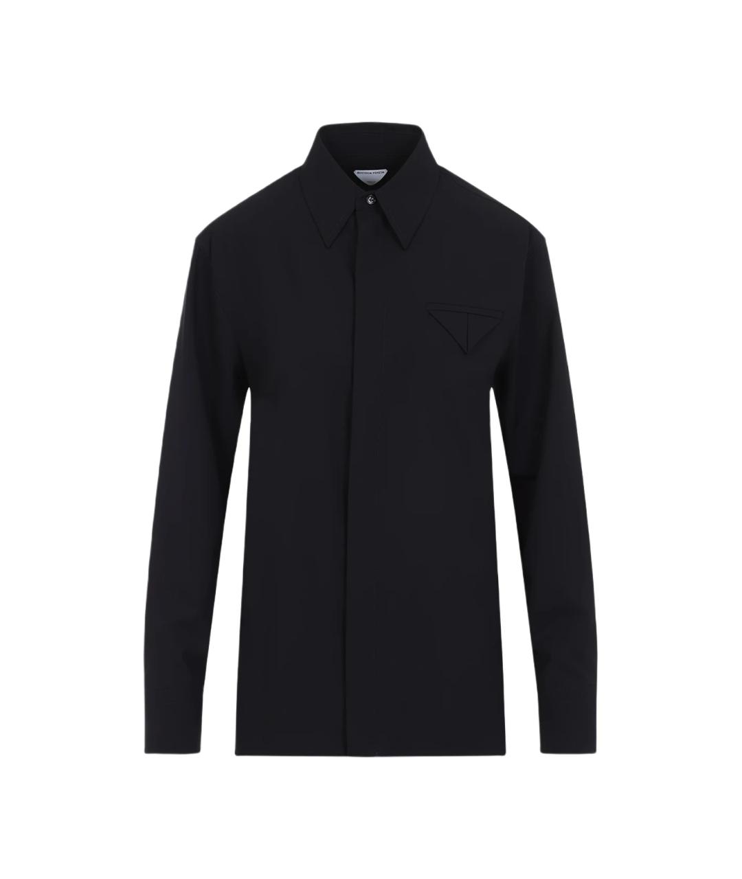 BOTTEGA VENETA Синяя шерстяная рубашка, фото 1