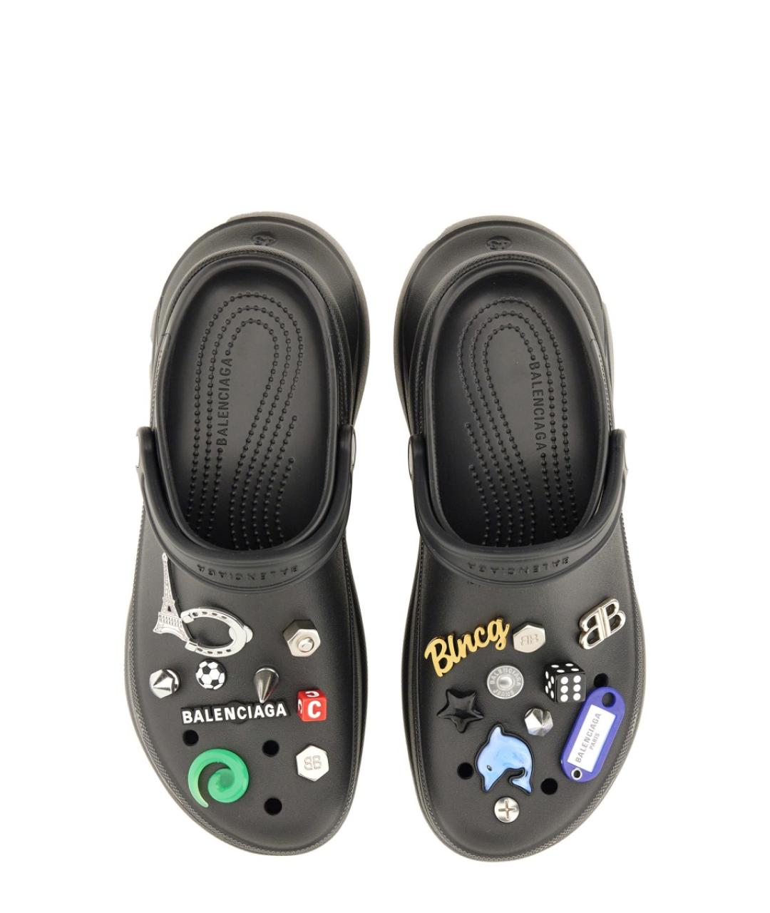 BALENCIAGA Черные шлепанцы, фото 6