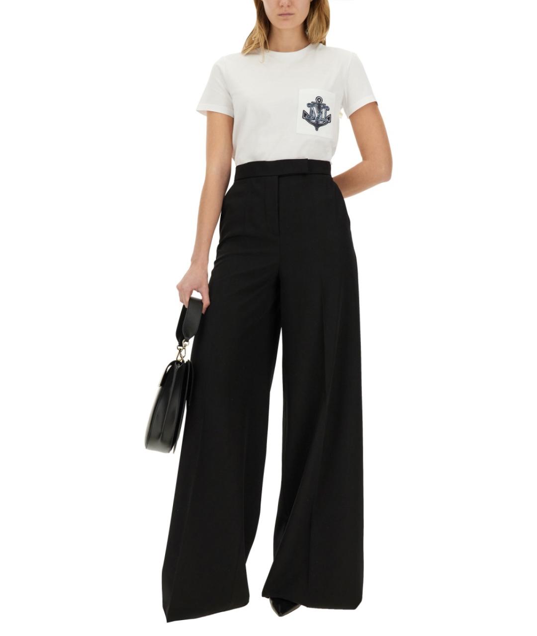 MAX MARA Белая хлопковая футболка, фото 3