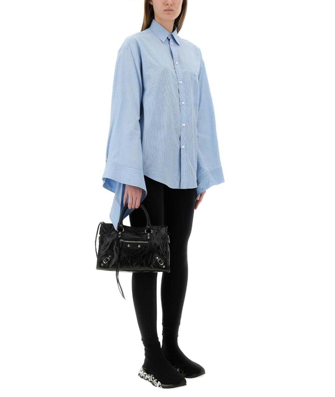 BALENCIAGA Голубая вискозная рубашка, фото 3