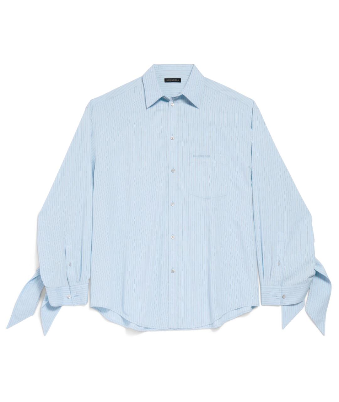 BALENCIAGA Голубая вискозная рубашка, фото 1