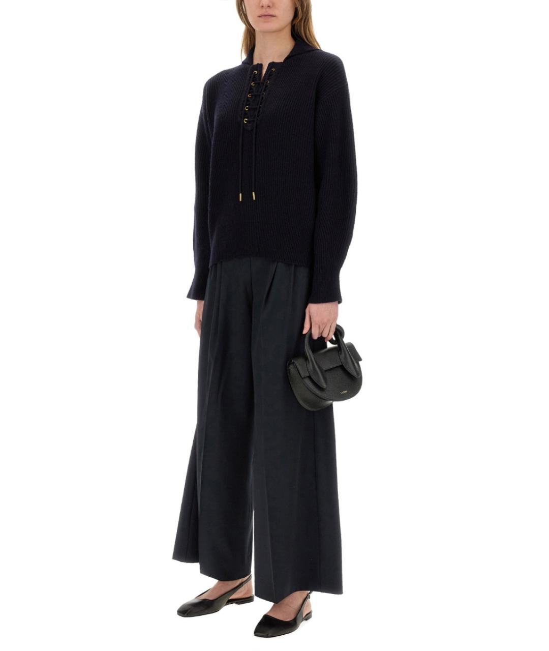 MAX MARA Синий шерстяной джемпер / свитер, фото 2