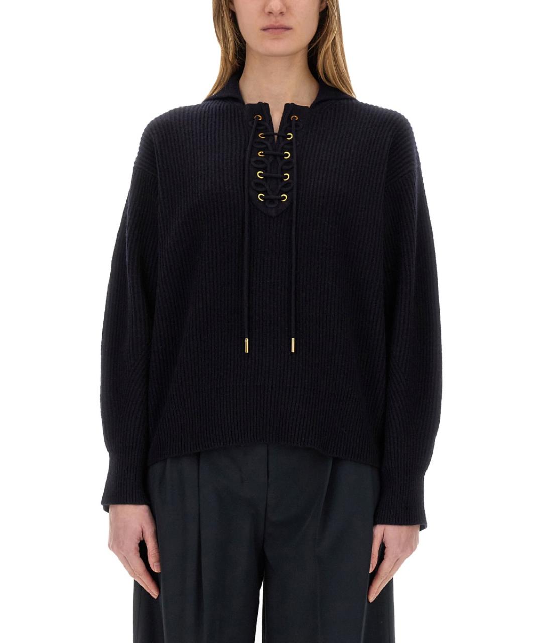 MAX MARA Синий шерстяной джемпер / свитер, фото 5