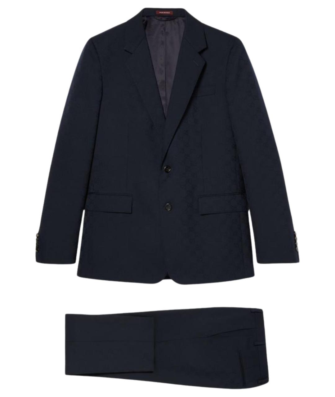 GUCCI Темно-синий классический костюм, фото 1
