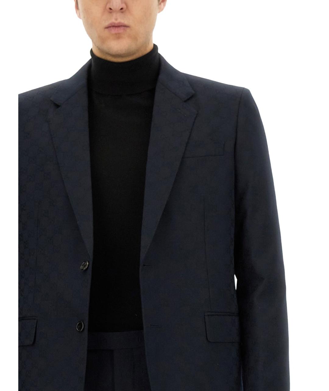 GUCCI Темно-синий классический костюм, фото 5