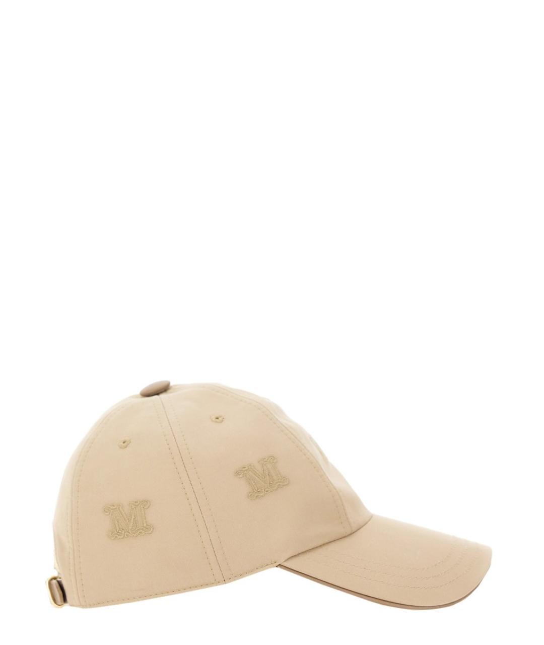 MAX MARA Бежевая хлопковая кепка, фото 3