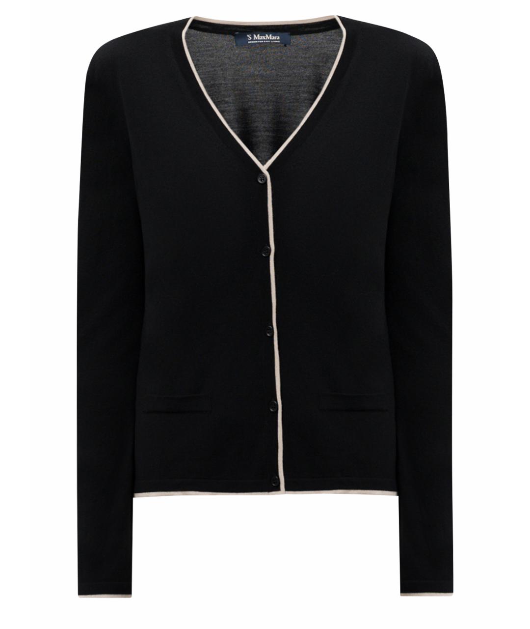'S MAX MARA Черный шерстяной джемпер / свитер, фото 1
