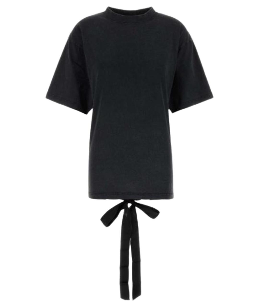 BALENCIAGA Черная хлопковая футболка, фото 1