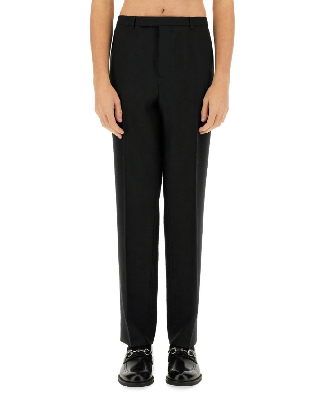 GUCCI Черные хлопковые классические брюки, фото 5