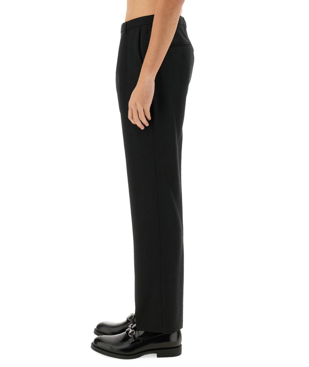 GUCCI Черные хлопковые классические брюки, фото 4