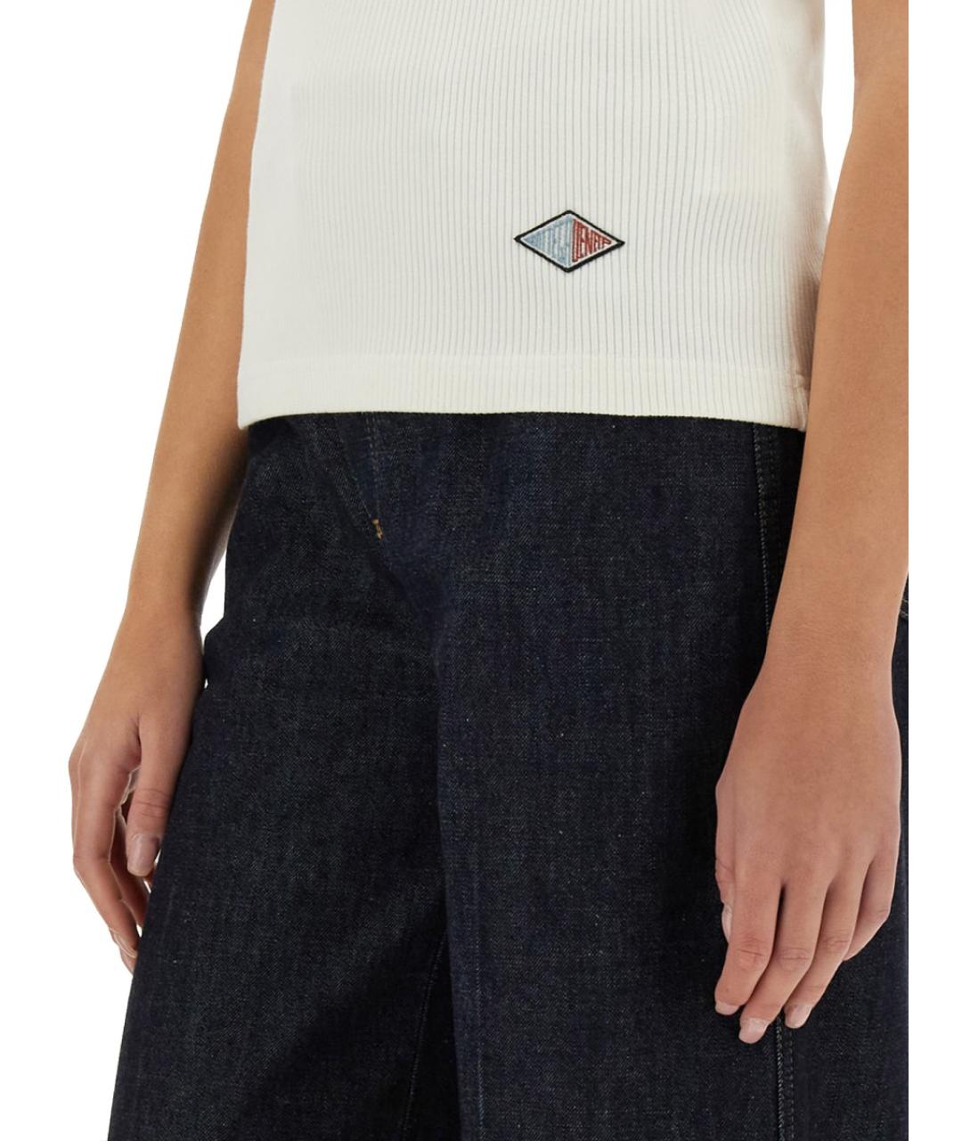 BOTTEGA VENETA Белая хлопковая майка, фото 5