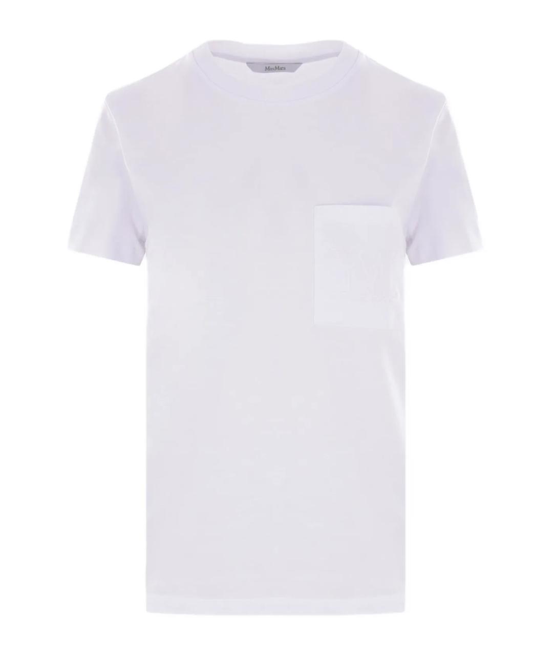 MAX MARA Белая хлопковая футболка, фото 1
