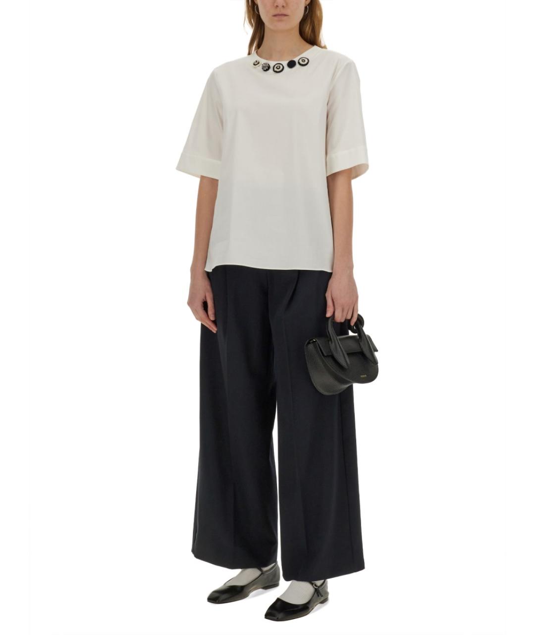 'S MAX MARA Синие шерстяные прямые брюки, фото 2