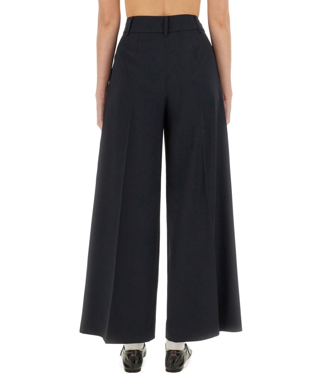 'S MAX MARA Синие шерстяные прямые брюки, фото 3