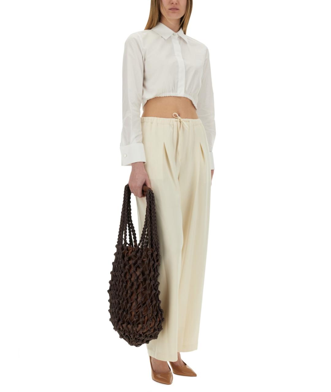 MAX MARA Белая хлопковая рубашка, фото 2