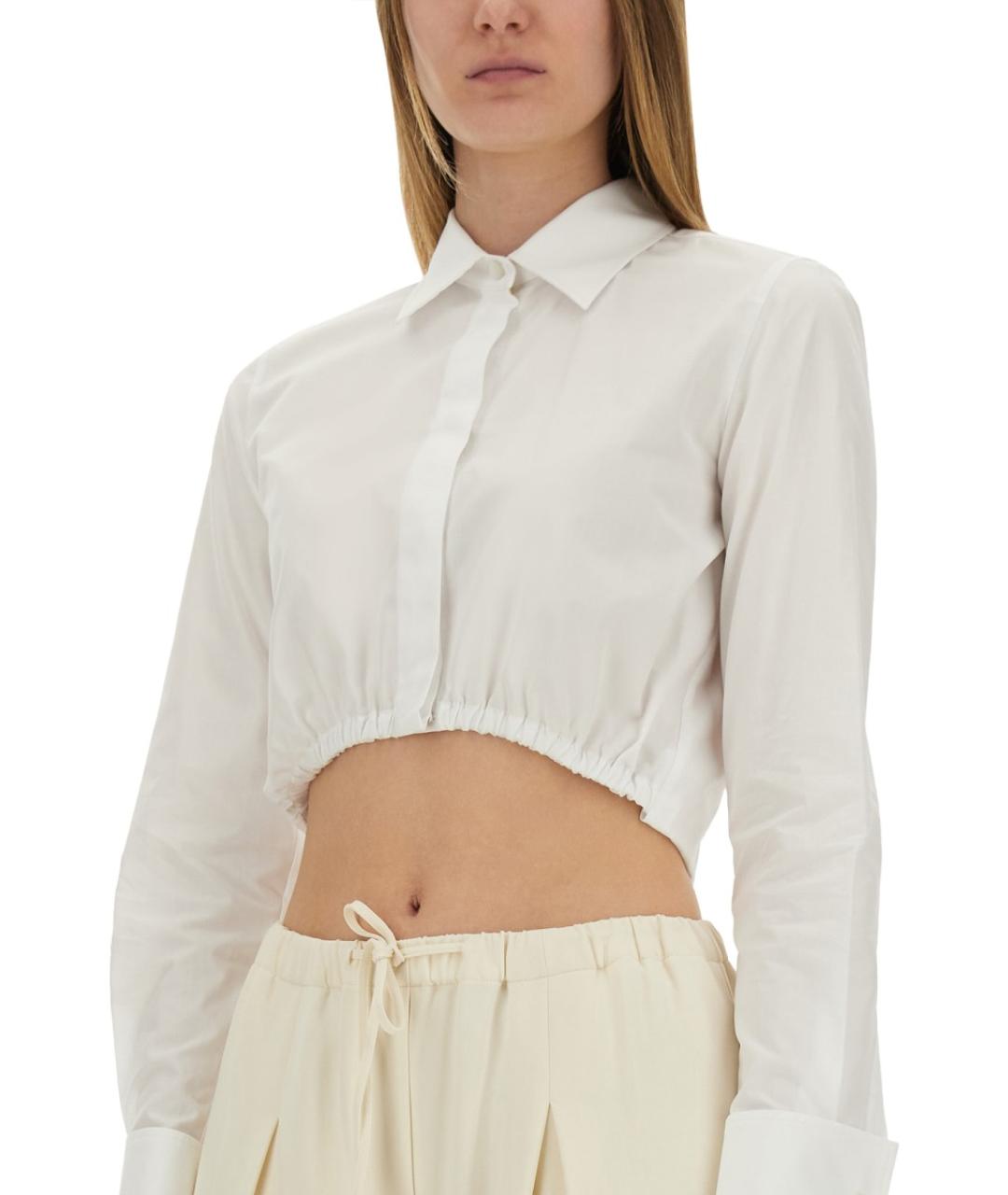 MAX MARA Белая хлопковая рубашка, фото 4