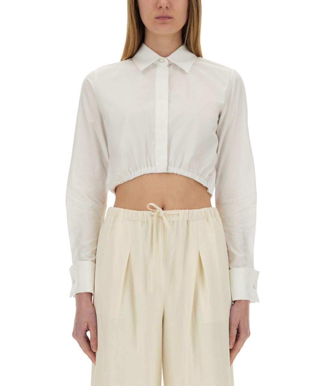 MAX MARA Белая хлопковая рубашка, фото 5