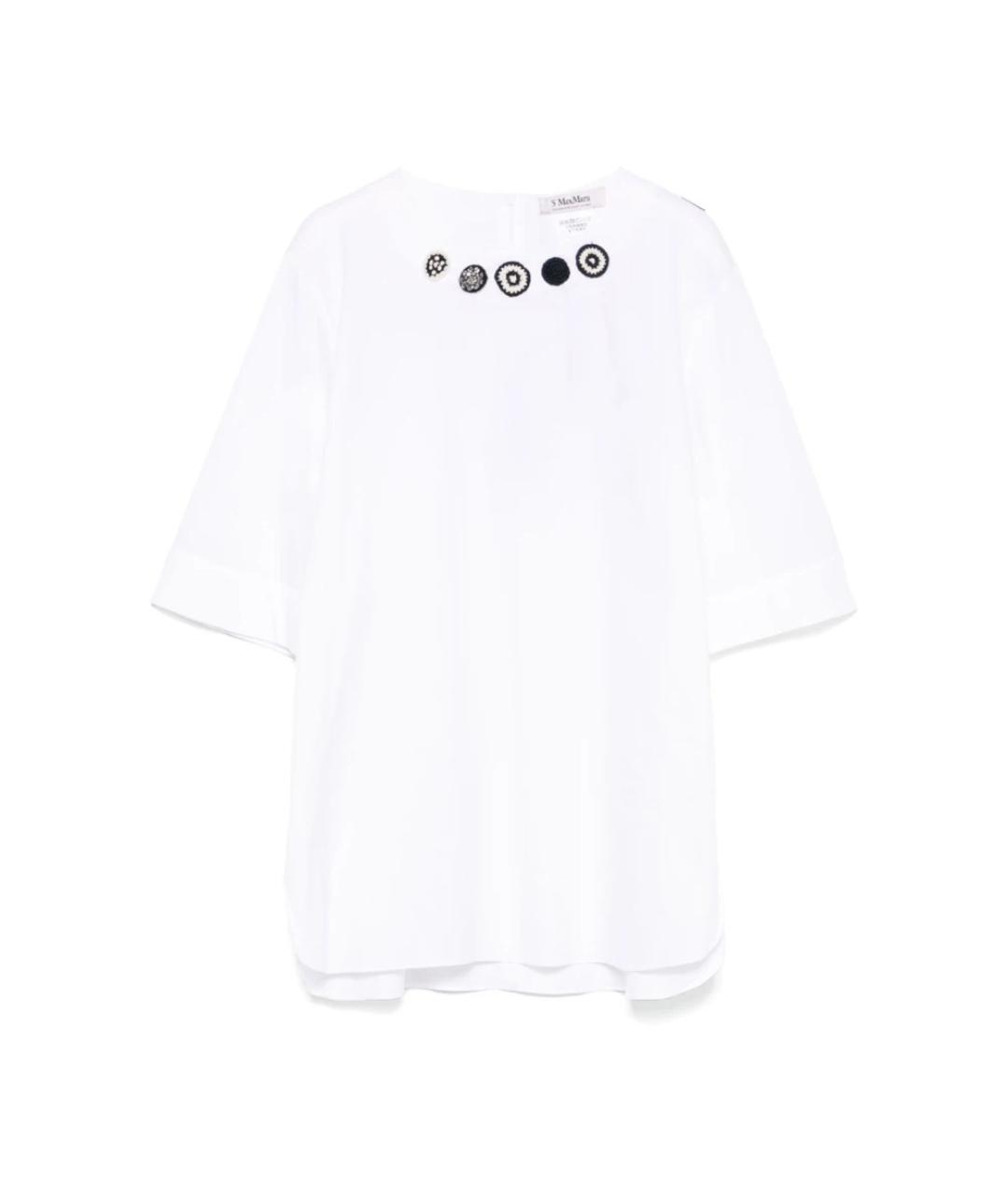 'S MAX MARA Белая хлопковая блузы, фото 1