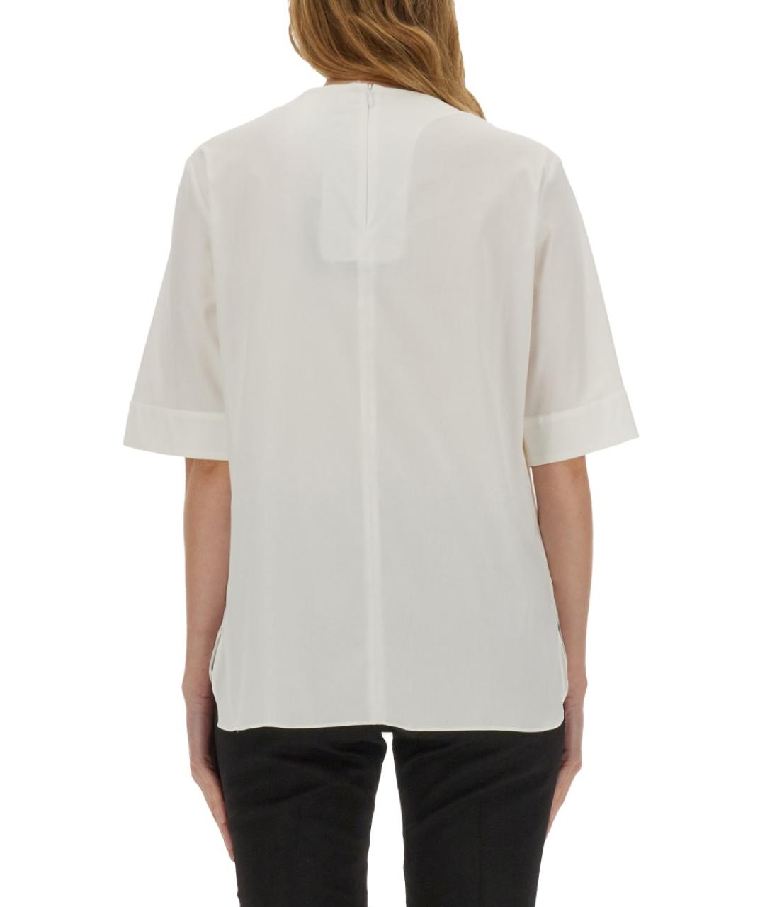 'S MAX MARA Белая хлопковая блузы, фото 4