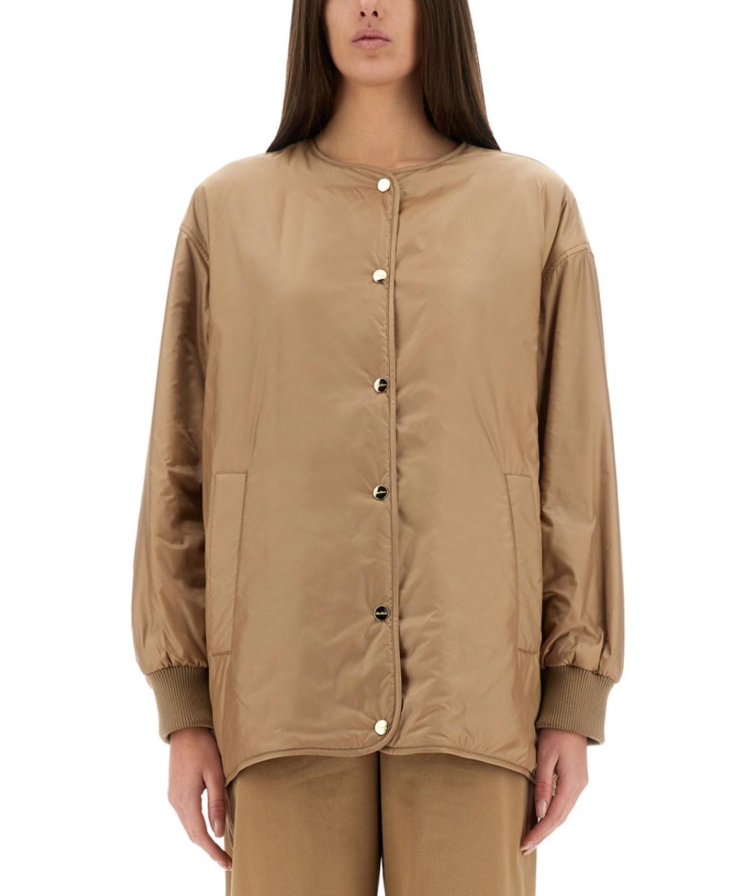 'S MAX MARA Бежевая полиэстеровая куртка, фото 2