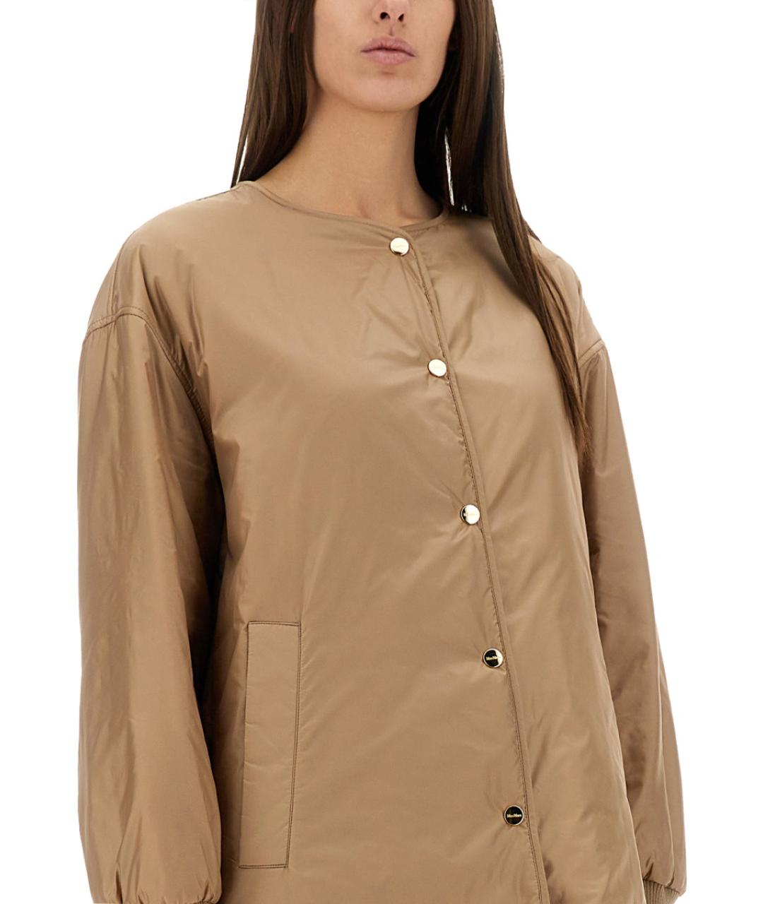 'S MAX MARA Бежевая полиэстеровая куртка, фото 5