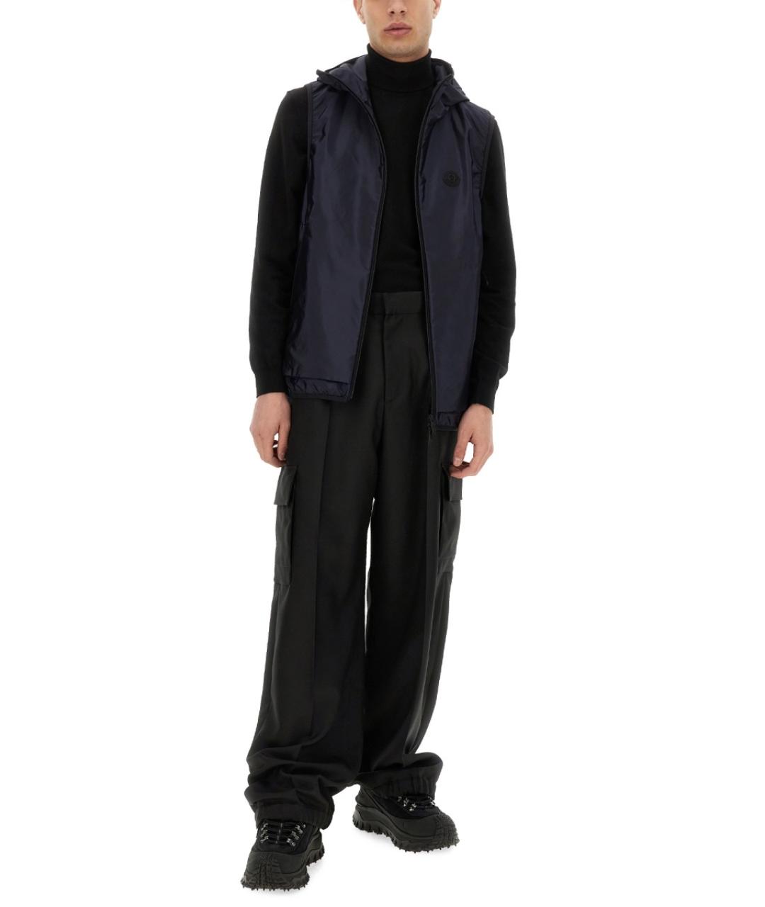 MONCLER Синий полиамидовый жилет, фото 3