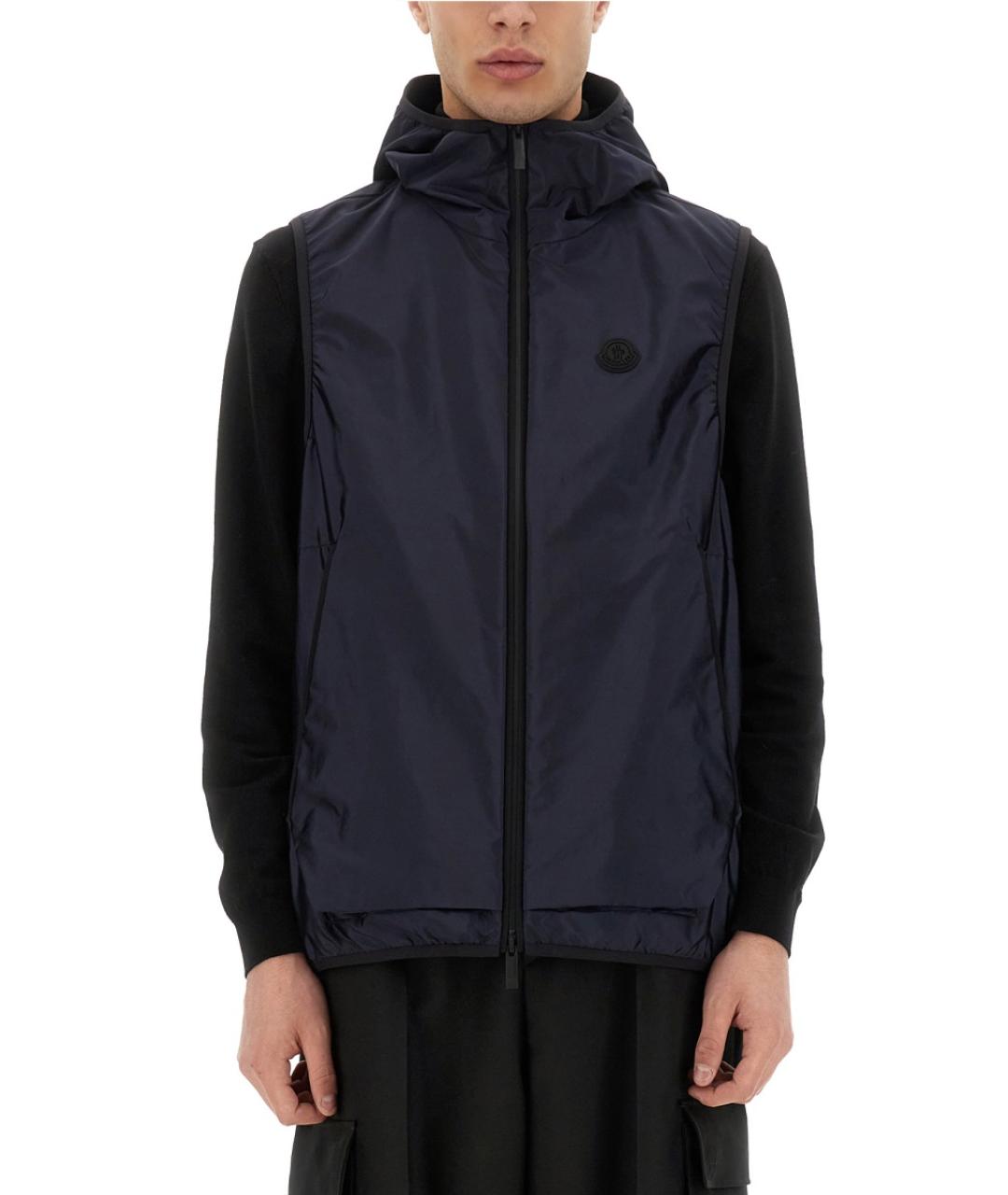 MONCLER Синий полиамидовый жилет, фото 2