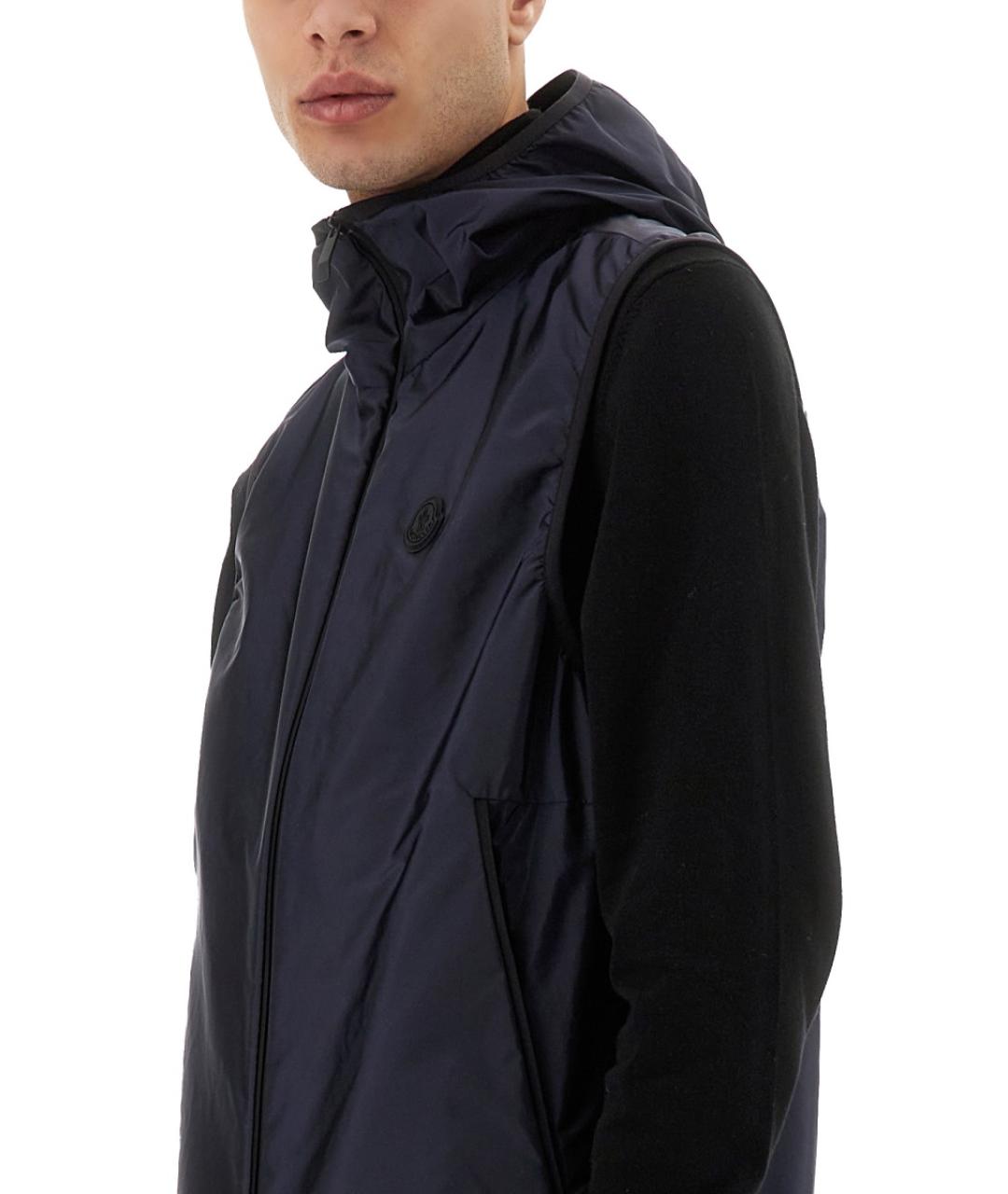 MONCLER Синий полиамидовый жилет, фото 5