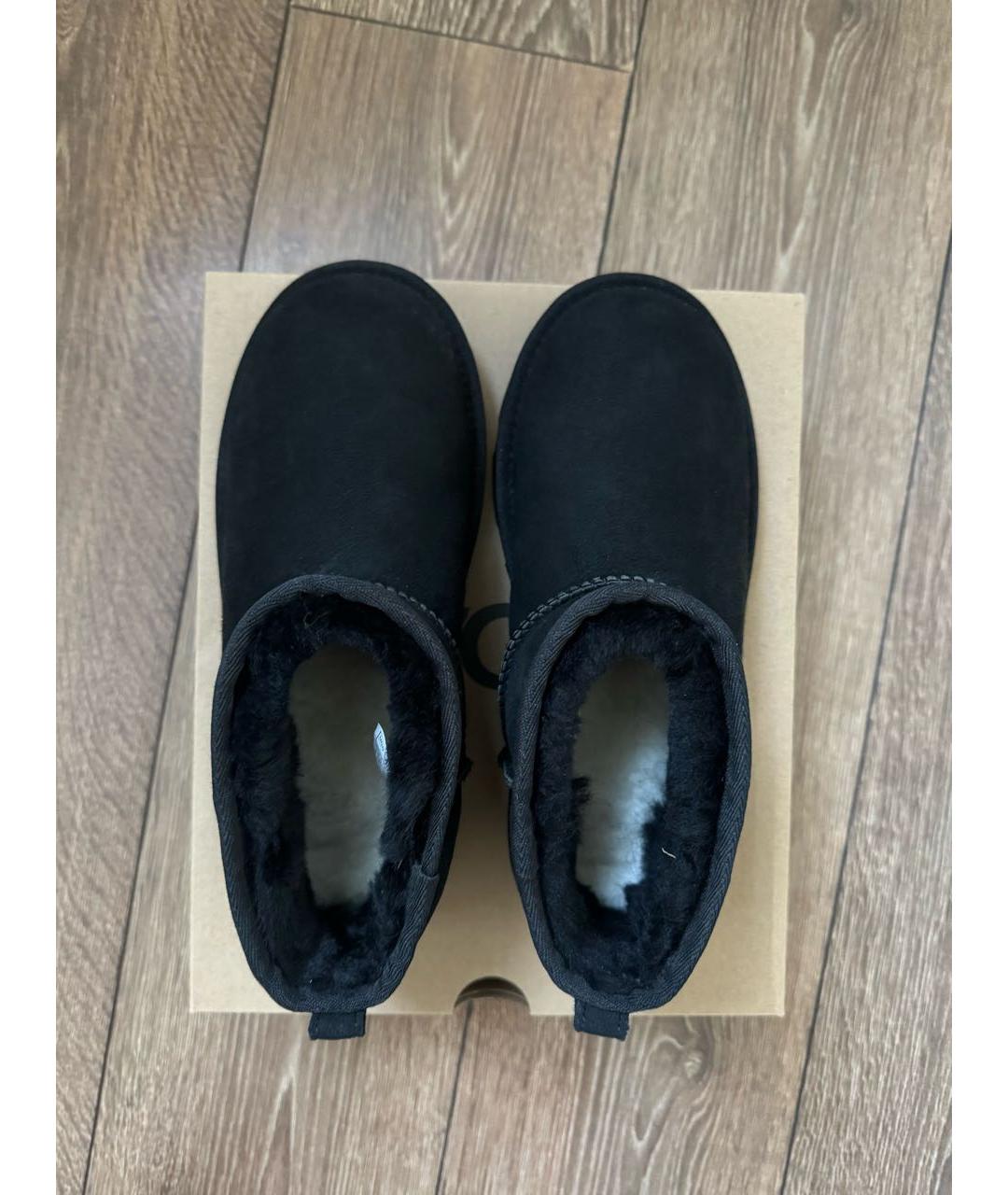 UGG AUSTRALIA Черные замшевые сапоги, фото 3