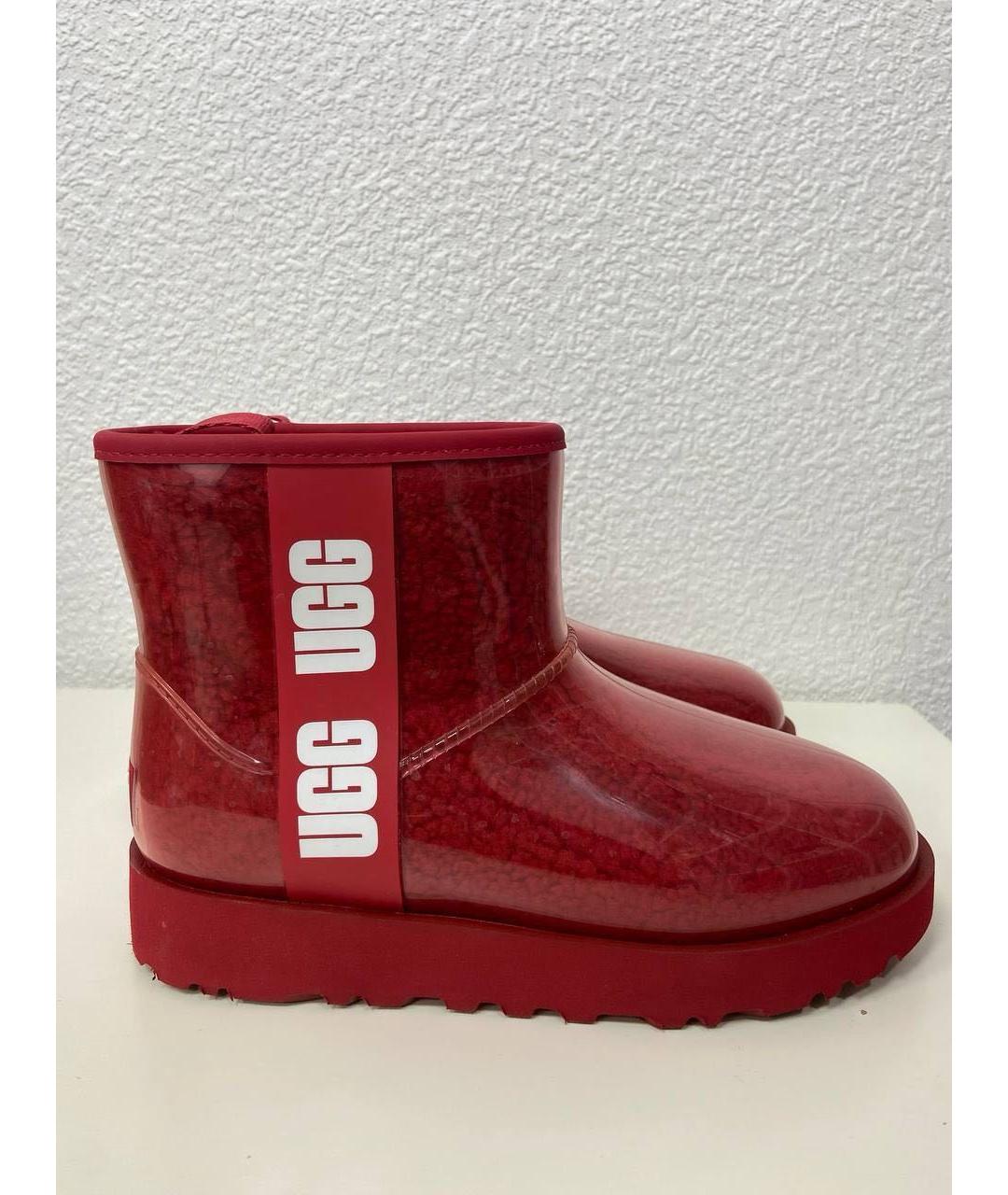 UGG AUSTRALIA Бордовые ботинки, фото 5