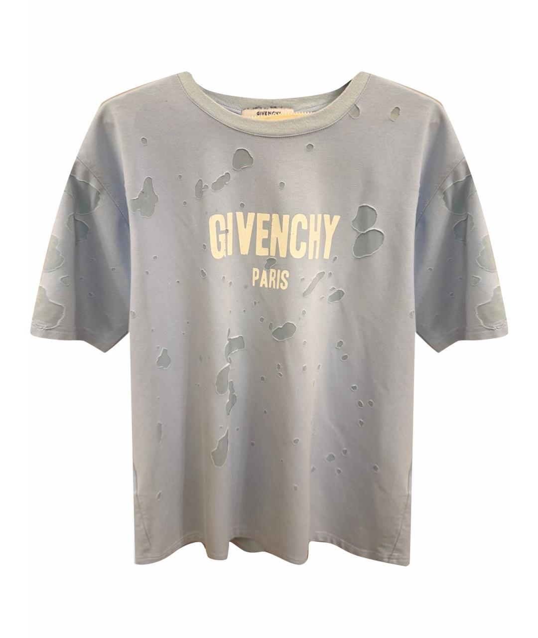 GIVENCHY Голубая хлопковая футболка, фото 1
