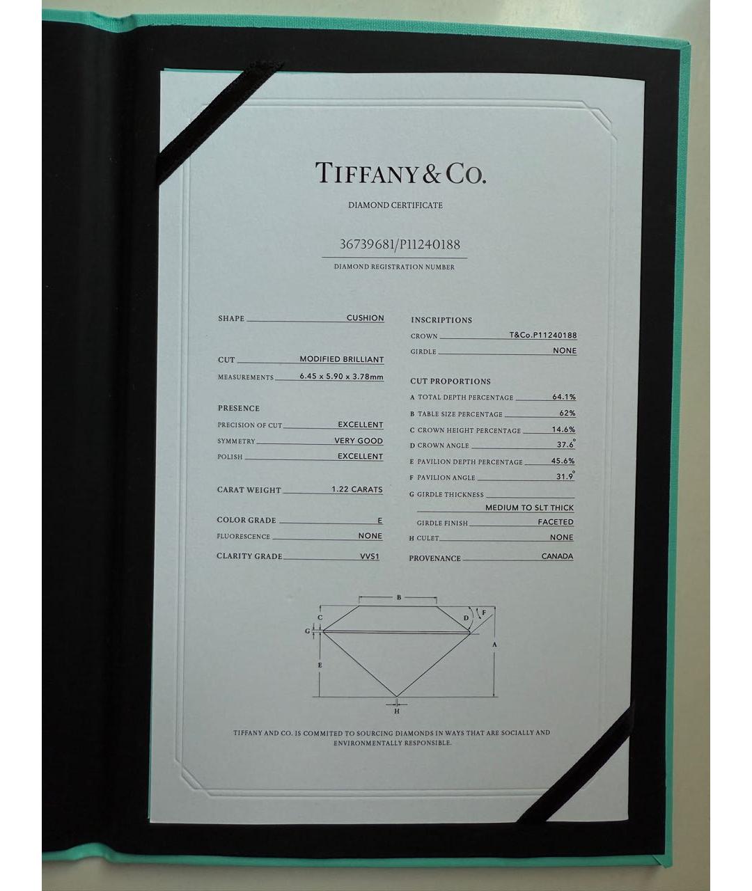 TIFFANY&CO Серебряное кольцо из белого золота, фото 5