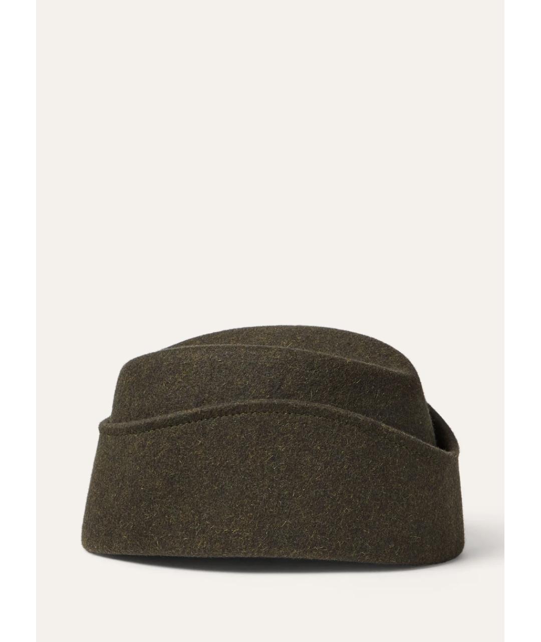 LORO PIANA Хаки шерстяная шляпа, фото 5