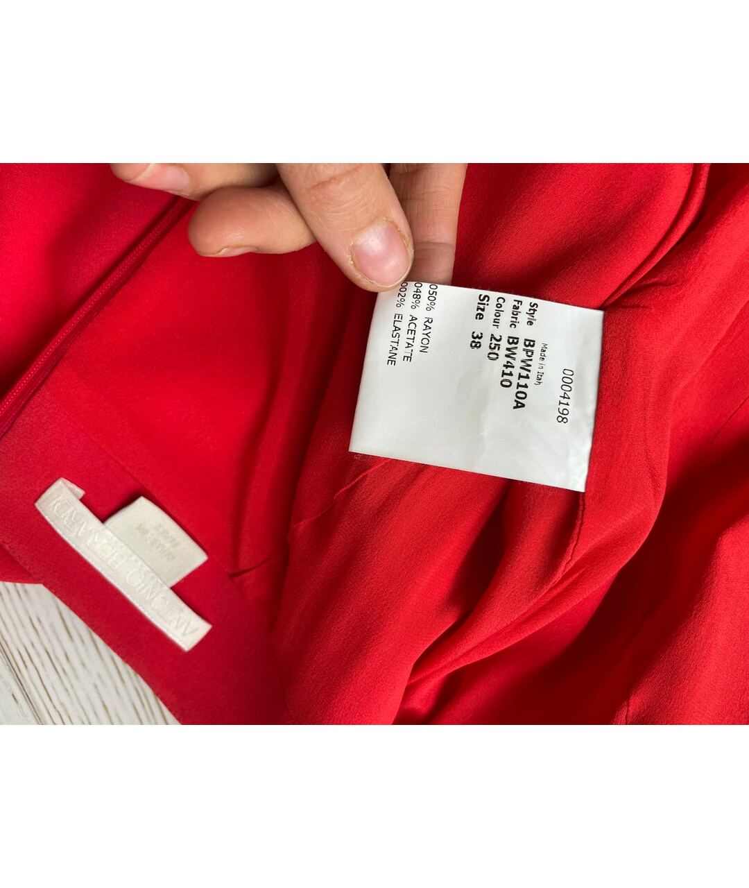 ANTONIO BERARDI Красная ацетатная юбка макси, фото 6