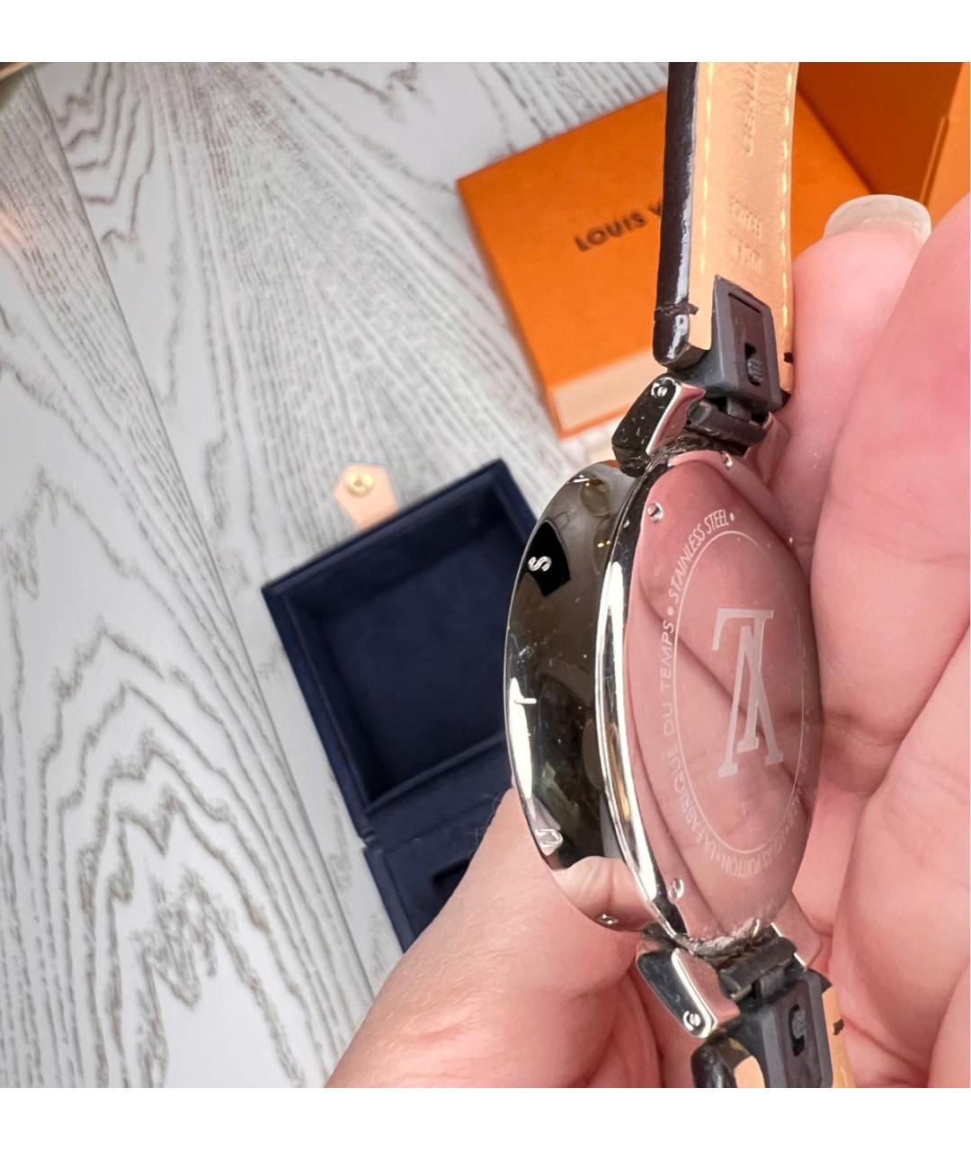 LOUIS VUITTON Коричневые часы из белого золота, фото 8