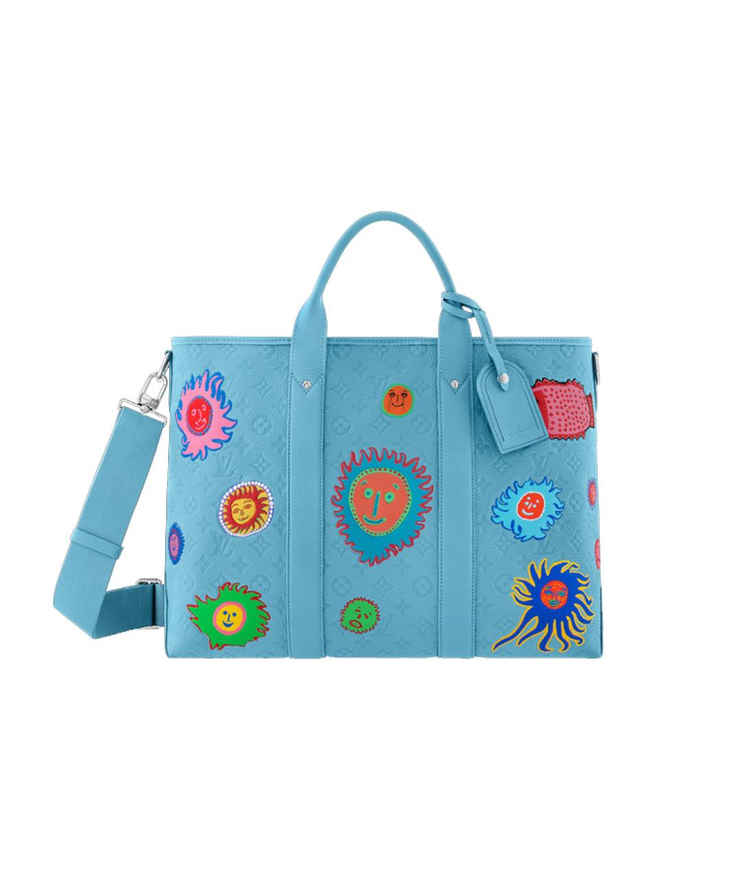 LOUIS VUITTON Голубая сумка тоут, фото 5