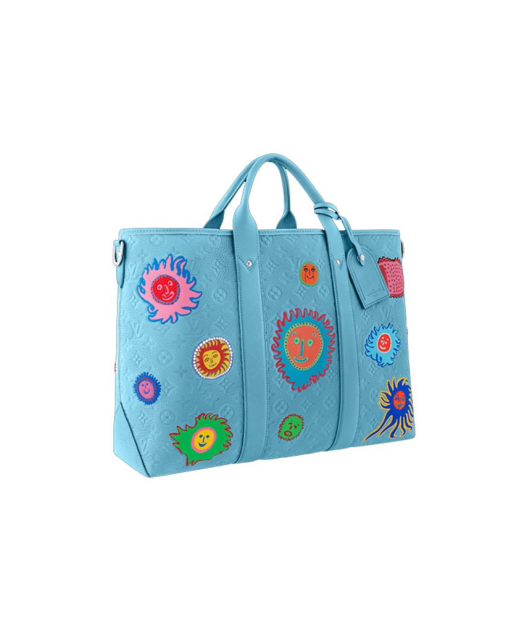 LOUIS VUITTON Голубая сумка тоут, фото 2