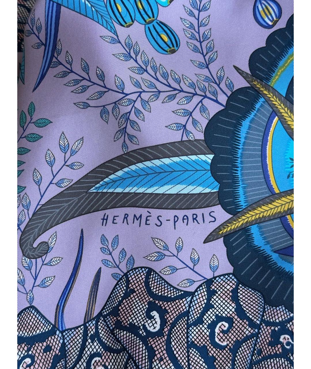 HERMES Мульти шелковый платок, фото 4