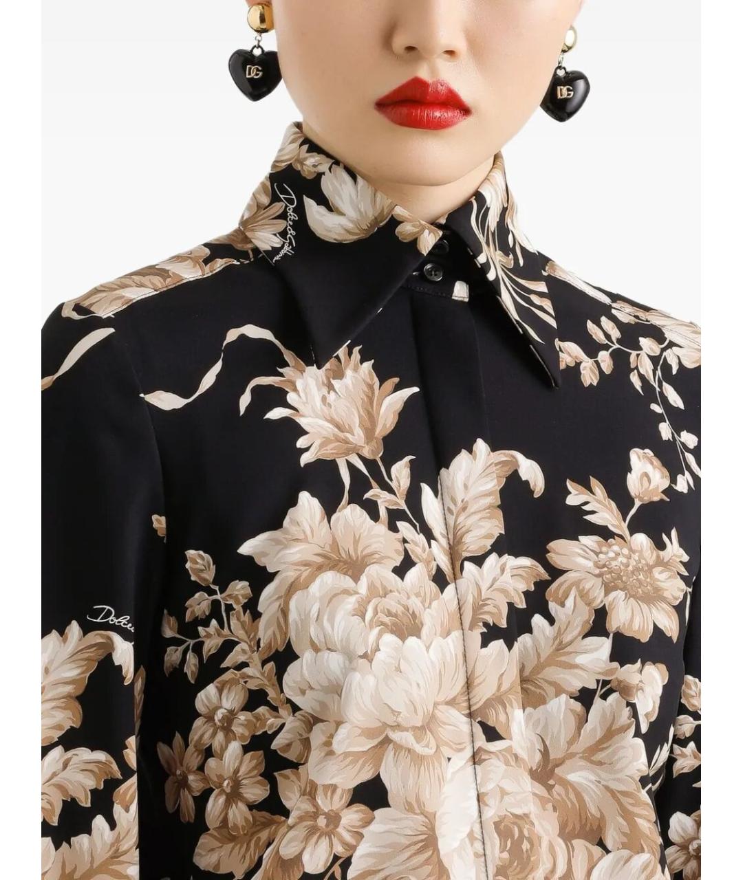 DOLCE&GABBANA Черная шелковая рубашка, фото 3