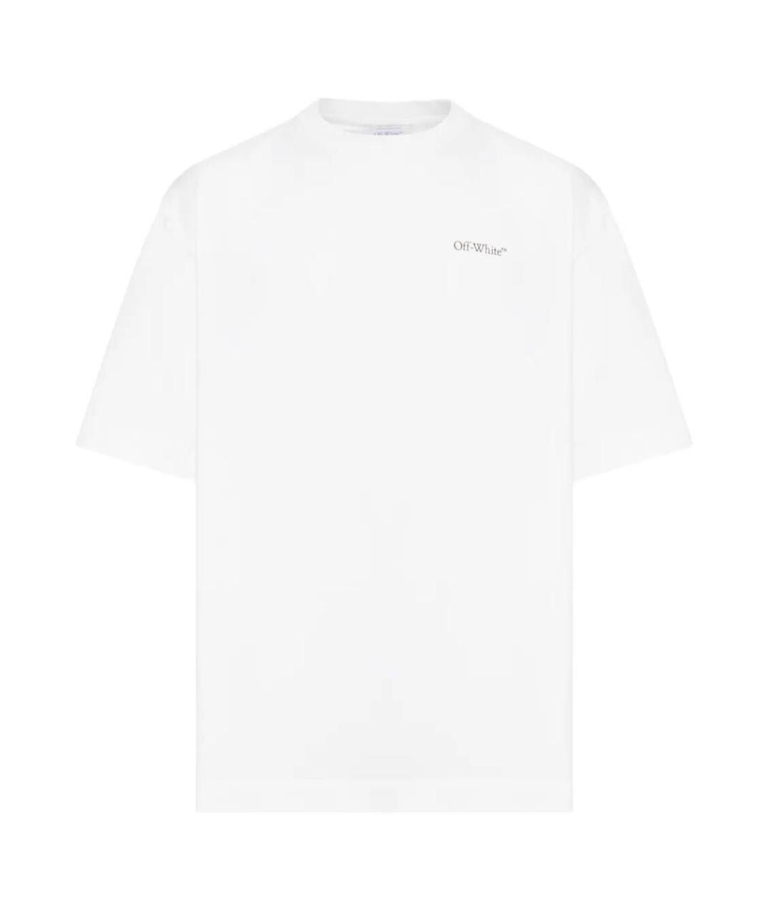 OFF-WHITE Белая хлопковая футболка, фото 1