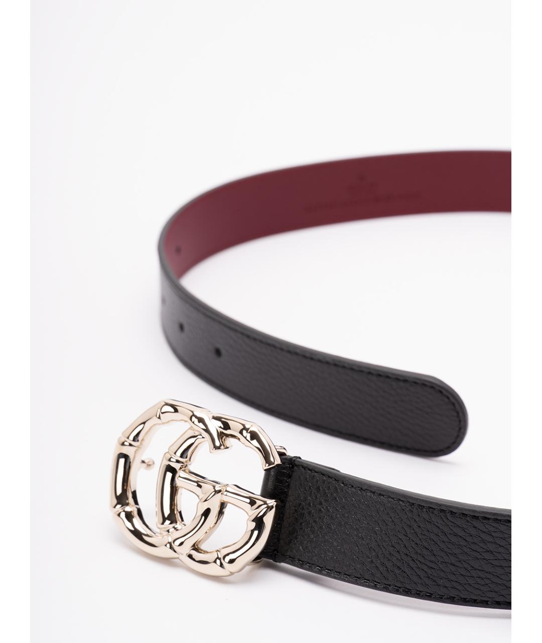 GUCCI Черный кожаный ремень, фото 2