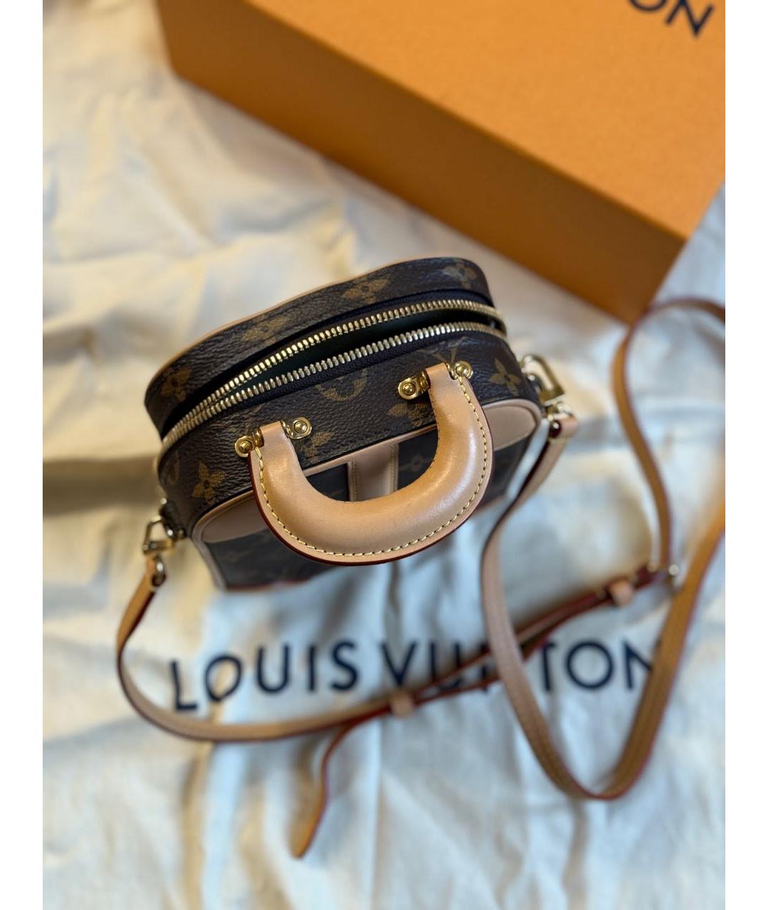 LOUIS VUITTON Коричневая кожаная сумка через плечо, фото 5
