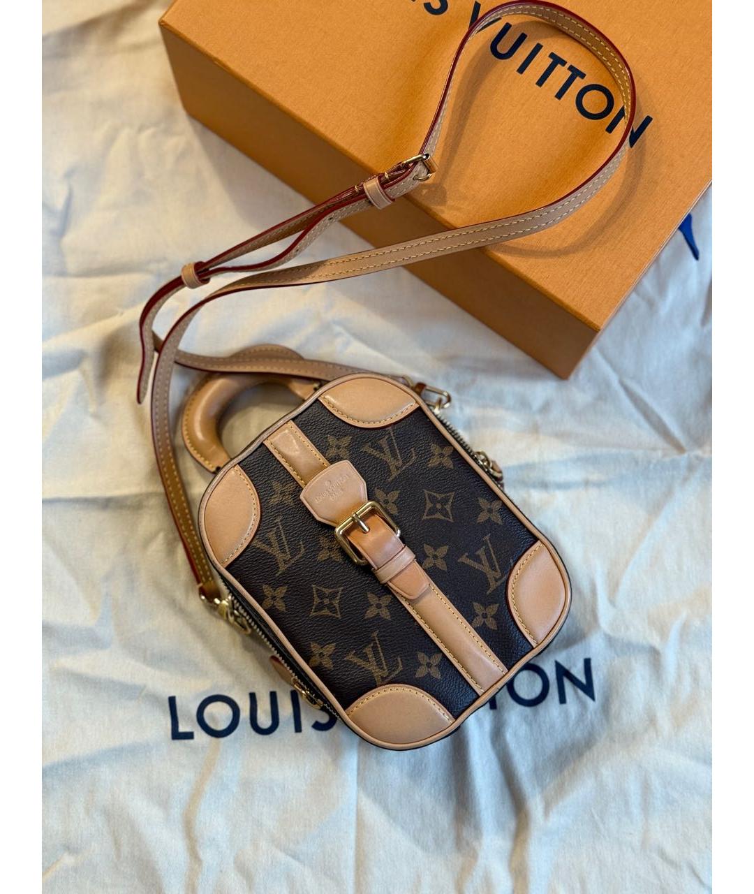 LOUIS VUITTON Коричневая кожаная сумка через плечо, фото 2